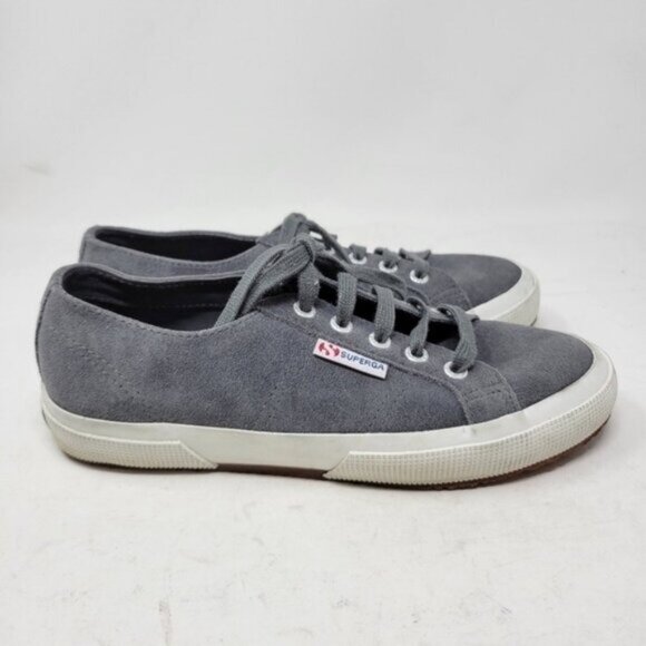 SuperGA | Women's Low-Top Leather Suede Sneakers Gray - Picture 3 of 14
